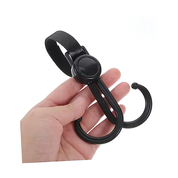 Cabilock 3pcs Stroller Hook Lightweight Carabiners Multi-Function Hooks for Hanging Bags Outdoor Stroller Sturdy Pram Accessories