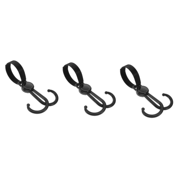 Cabilock 3pcs Stroller Hook Lightweight Carabiners Multi-Function Hooks for Hanging Bags Outdoor Stroller Sturdy Pram Accessories