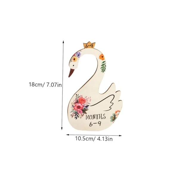 Cabilock 7pcs Wooden Baby Clothes Dividers for Closet Organizers with Month Information, Cartoon Bird Illustration, for Baby Nursery Storage and Wardrobe Organisation