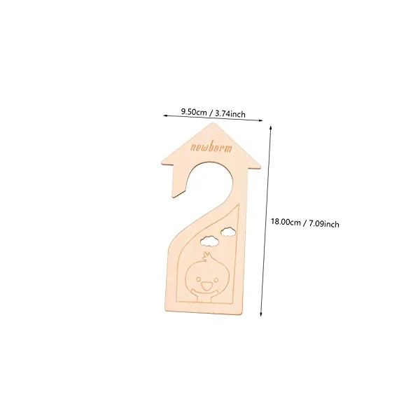 Cabilock Baby Closet Organizer 6Pcs Newborn to 18M Size Dividers Wooden Clothes Divider Set Hanging Organizer for Wardrobe