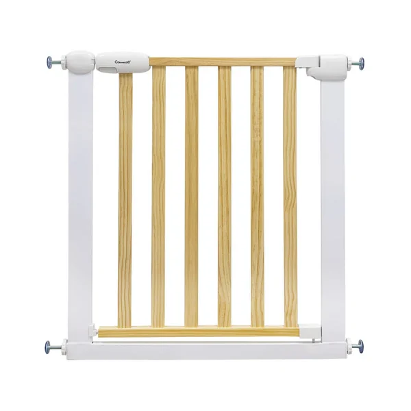 Callowesse Design Wood & Metal Pressure Fit Baby & Toddler Door & Stair Safety Gate | 76-83cm x H77cm - White