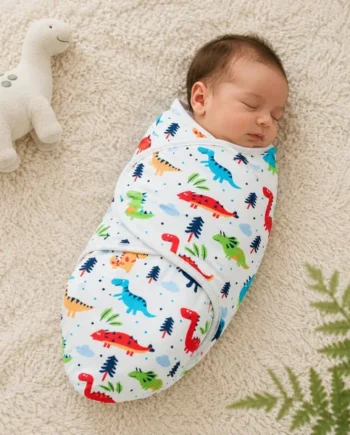 Callowesse Newborn Baby Swaddle - Dino Land - 0-3 Months - 0.5 TOG
