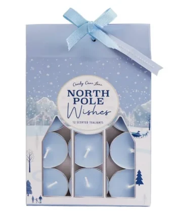 Candy Cane Lane Tealights 12 Pack - North Pole Wishes