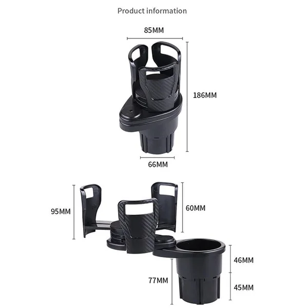 Car Cup Holder for Seat Tarraco/Toledo | ABS plastic drink holder rotating 360 degrees dual cup storage base stability shock absorption heavy duty secure hold vehicle