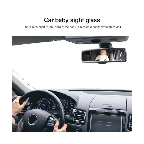 Car Mirror Rear Facing 360 Degree Rotation Adjustable Shatterproof Double | Carseat Mirror Night Travel Backseat Stroller Child Kids Vehicle Moving