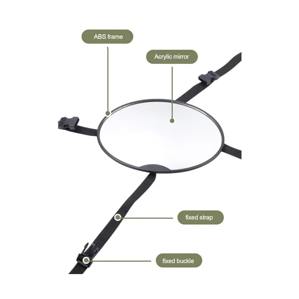 Car Mirror Rear Facing 360 Degree Rotation Adjustable Shatterproof Double | Carseat Mirror Night Travel Backseat Stroller Child Kids Vehicle Moving