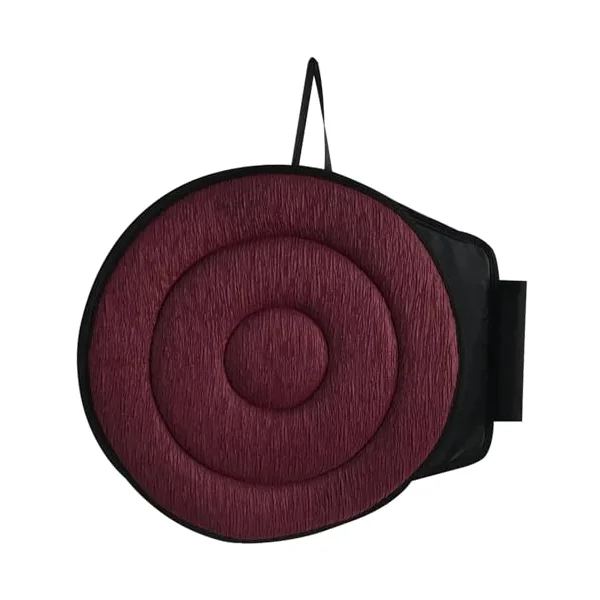 Car Seat Cushion office chair cushion 360° Rotating Seat Cushion Car Seat Aid Chair Seat Revolving Cushion Rotation Auto Memory Foam Pad Mat(Wine red)