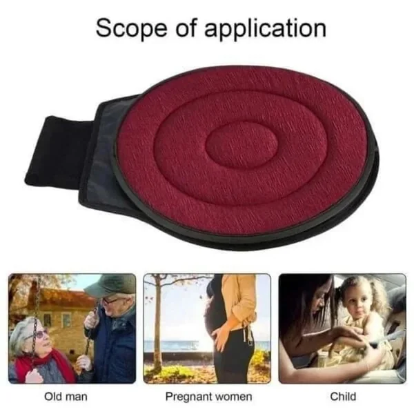 Car Seat Cushion office chair cushion 360° Rotating Seat Cushion Car Seat Aid Chair Seat Revolving Cushion Rotation Auto Memory Foam Pad Mat(Wine red)