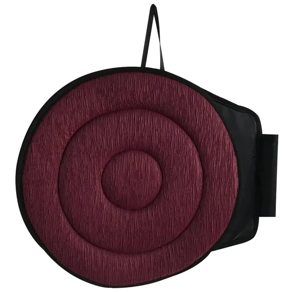 Car Seat Cushion office chair cushion 360° Rotating Seat Cushion Car Seat Aid Chair Seat Revolving Cushion Rotation Auto Memory Foam Pad Mat(Wine red)