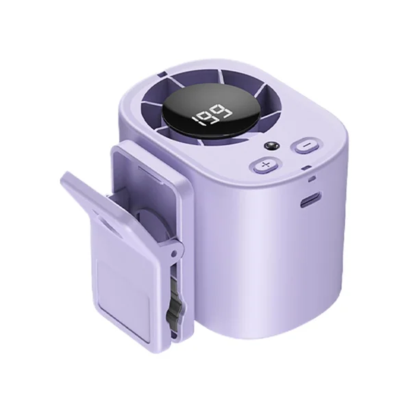 Car Seat Fan 360 Rotating Cooling Digital Display | Small Personal Fan for Travel for Automotive Home Office Outdoor Summer Beach Travel Camping Picnic Hiking