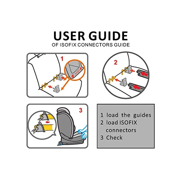 car seat isofix locater guide Safety Seat Buckle latch (2 pcs)