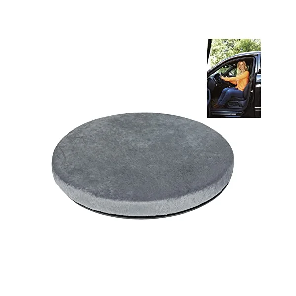 Car Seat Memory Foam Cushion 360° Rotating Chair Pad O Shape Round Wheelchair Revolving Pillow Mobility Aid Antiskid Home Floor Rotatory Cushion Pad Disability Aids for Women Men Elderly Disabled