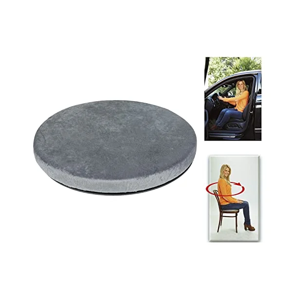 Car Seat Memory Foam Cushion 360° Rotating Chair Pad O Shape Round Wheelchair Revolving Pillow Mobility Aid Antiskid Home Floor Rotatory Cushion Pad Disability Aids for Women Men Elderly Disabled