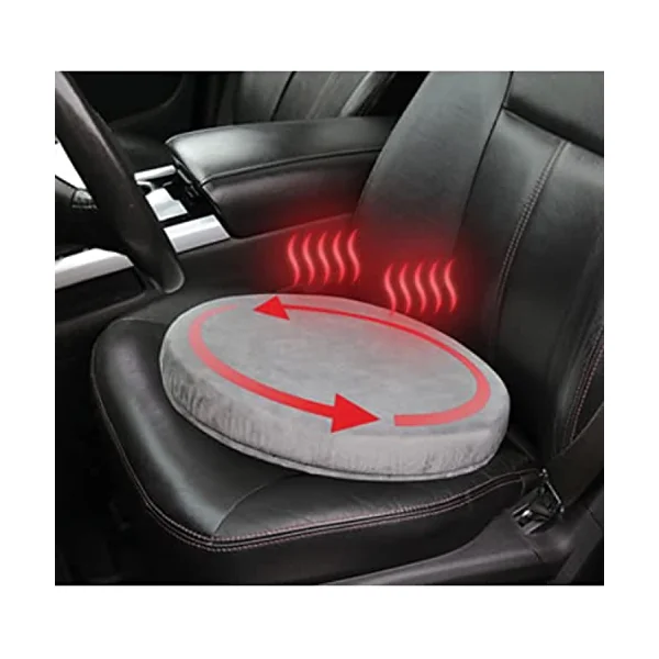 Car Seat Memory Foam Cushion 360° Rotating Chair Pad O Shape Round Wheelchair Revolving Pillow Mobility Aid Antiskid Home Floor Rotatory Cushion Pad Disability Aids for Women Men Elderly Disabled