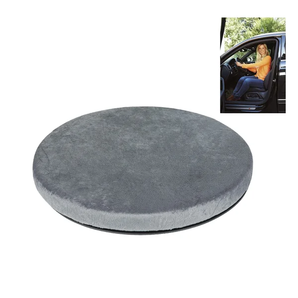 Car Seat Memory Foam Cushion 360° Rotating Chair Pad O Shape Round Wheelchair Revolving Pillow Mobility Aid Antiskid Home Floor Rotatory Cushion Pad Disability Aids for Women Men Elderly Disabled
