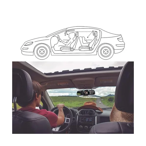 Car Seat Mirror 360 Degree Rotating Shatterproof Safety Observation | Tot Car Mirror Rear Facing Monitor, Backseat, Travel, Stroller, Registry