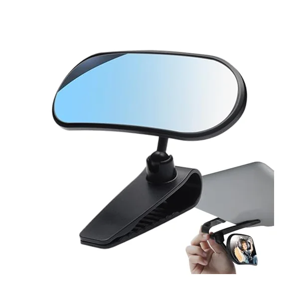 Car Seat Mirror 360-degree Adjustable Clip | Back Seat Automotive Interior Accessories for Rear-Facing Child Night Driving Vehicles RVs