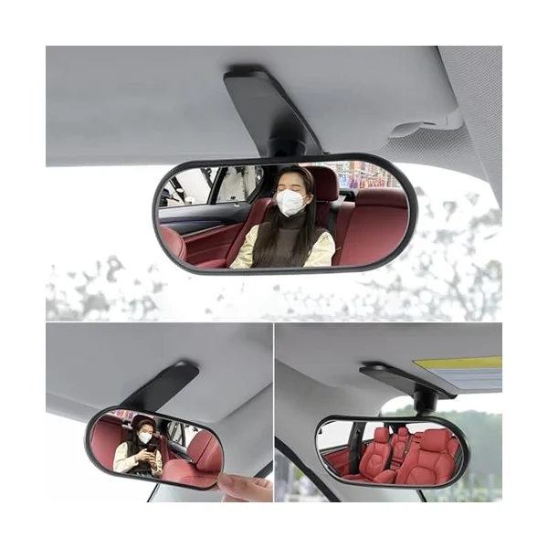 Car Seat Mirror 360-degree Adjustable Clip | Back Seat Automotive Interior Accessories for Rear-Facing Child Night Driving Vehicles RVs