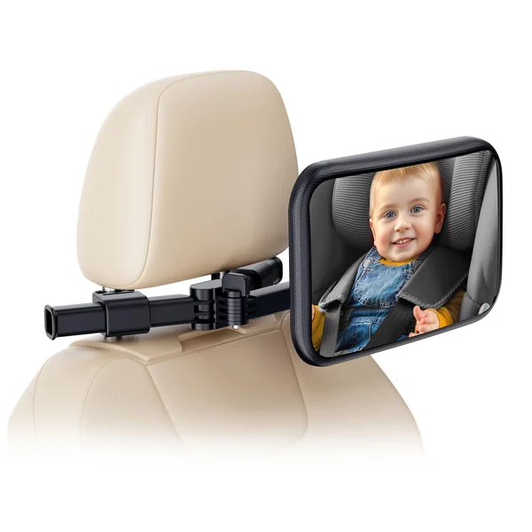 Car Seat Mirror for Baby Rear Facing - Adjustable Infant Safety Back Mirrors with Hook Clip, Wide View and Shatterproof Cars Backseat Accessories