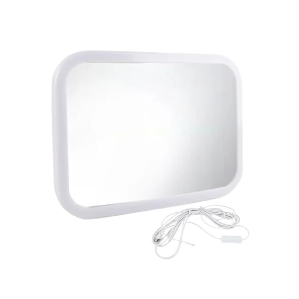 Car Seat Mirror for Rear Facing LED Safety Rearview Observation Glass | Dimmable USB Backseat Car Interior Mirror for Travel Dash Road Trip Daily Commuting
