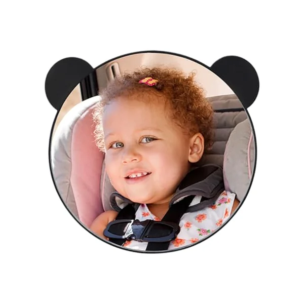 Car Seat Mirror Safety Shatterproof Rearview Monitor No-Shake | Car Seat Mirror for Rear Facing Easy Install Child Safety Travel Accessories Backseat Tiny Small Little Kids Young