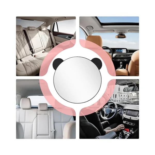 Car Seat Mirror Safety Shatterproof Rearview Monitor No-Shake | Car Seat Mirror for Rear Facing Easy Install Child Safety Travel Accessories Backseat Tiny Small Little Kids Young