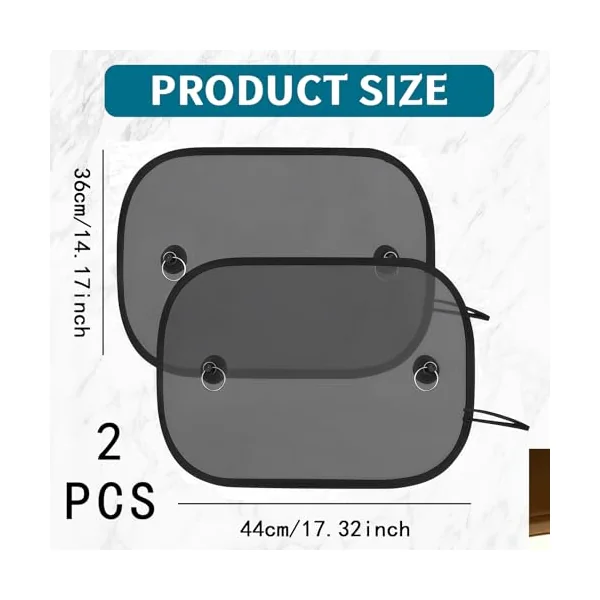 Car Window Shades for Baby, Car Sun Shade, Universal Car Sun Shade for Children,Blocking Harmful UV Rays Sun Glare Heat, Set of 2-2, 44 x 36 cm