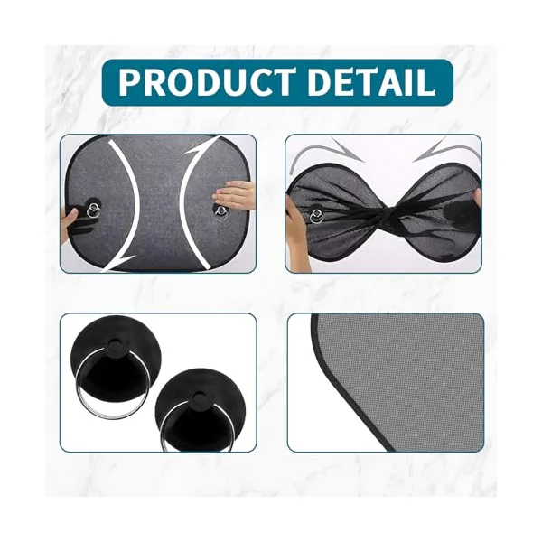Car Window Shades for Baby, Car Sun Shade, Universal Car Sun Shade for Children,Blocking Harmful UV Rays Sun Glare Heat, Set of 2-2, 44 x 36 cm