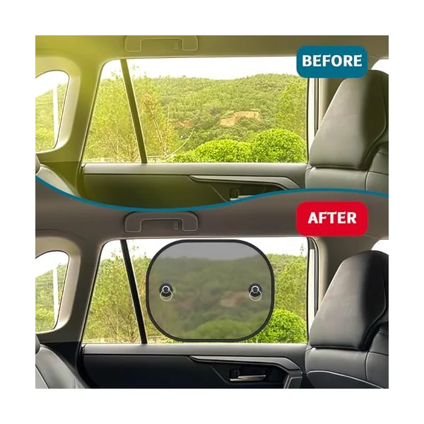 Car Window Shades for Baby, Car Sun Shade, Universal Car Sun Shade for Children,Blocking Harmful UV Rays Sun Glare Heat, Set of 2-2, 44 x 36 cm