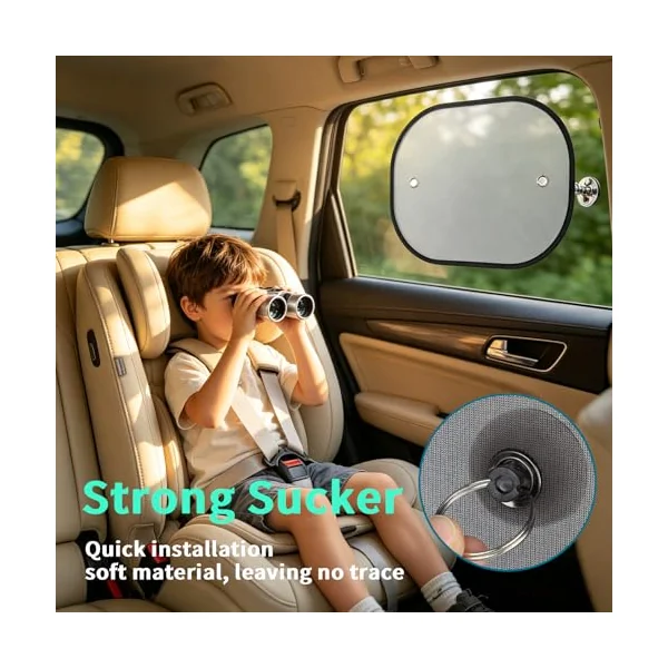 Car Window Shades for Baby, Car Sun Shade, Universal Car Sun Shade for Children,Blocking Harmful UV Rays Sun Glare Heat, Set of 2-2, 44 x 36 cm