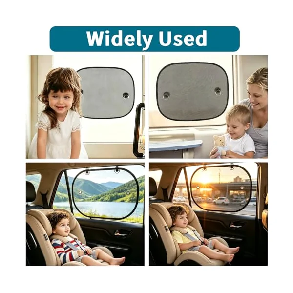 Car Window Shades for Baby, Car Sun Shade, Universal Car Sun Shade for Children,Blocking Harmful UV Rays Sun Glare Heat, Set of 2-2, 44 x 36 cm