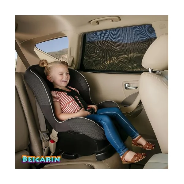 Car Window Sunshade -2 Pack Breathable Mesh Car Rear Side Window Shade Sunshade UV Protection for Baby Family Pet Size M, Mosquito Net Curtain Fit for Most(95%) of Cars, Cover Full Window
