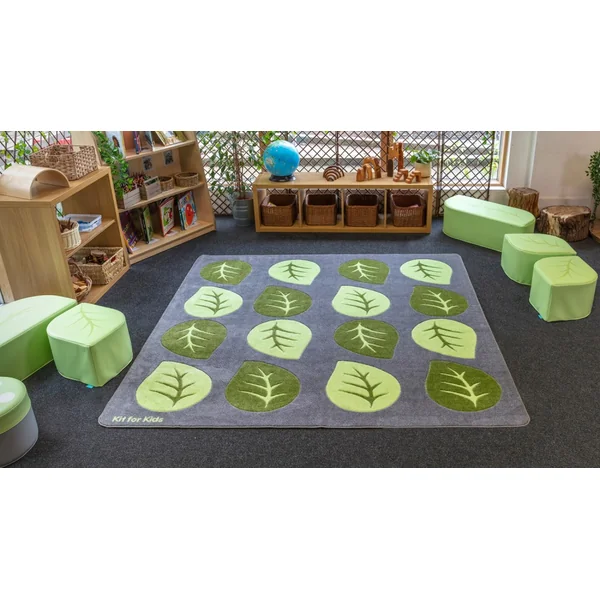Carved Leaf Placement Carpet 2x2m