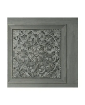 Carved Panel Charcoal Wallpaper