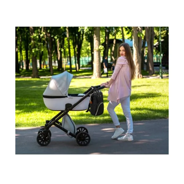 Casual Changing Backpack Bag for Mum and Baby - Organiser Backpack for on the Go - Large Changing Mat Nappy Bag with Bottle Pocket - Ideal for Prams and Hospital Bags, black, L