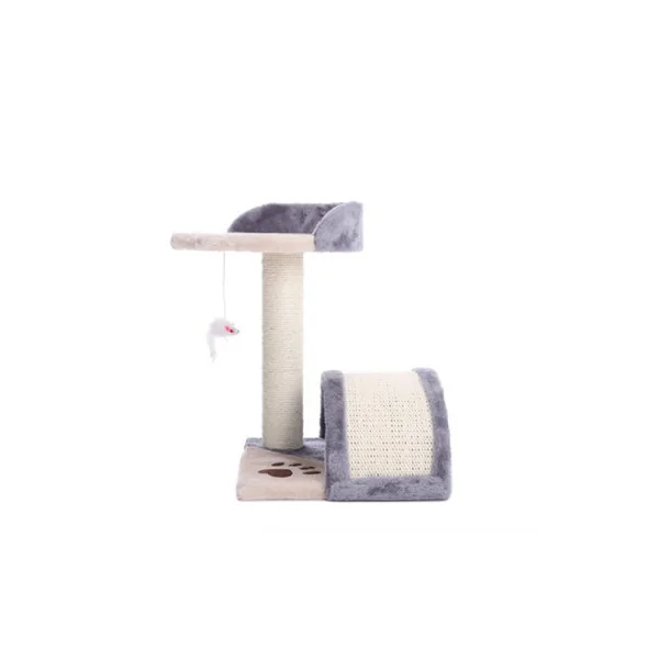 Cat Scratching Post Cat Scratcher with Plush Perch,Cat Tree with Dangle Toy