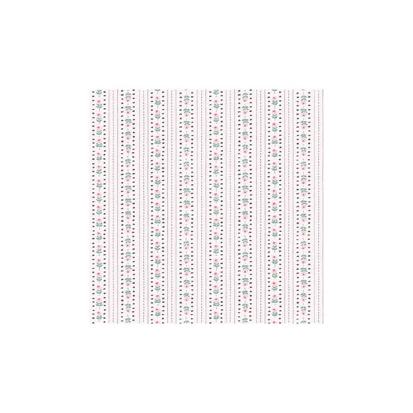 Cath Kidston Rose Ticking Stripe Pink Wallpaper