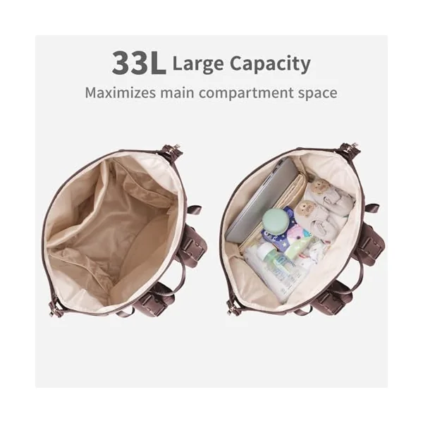 CEI-CEI Neoprene Nappy Changing Bag Backpack Large Newborn Baby Maternity Bags Waterproof Travel Tote for Mom Dad with Insulated Pockets,Changing Pad