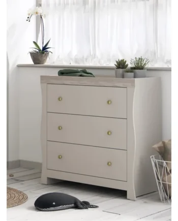Celeste Dresser with changer. Cashmere/Gray ash