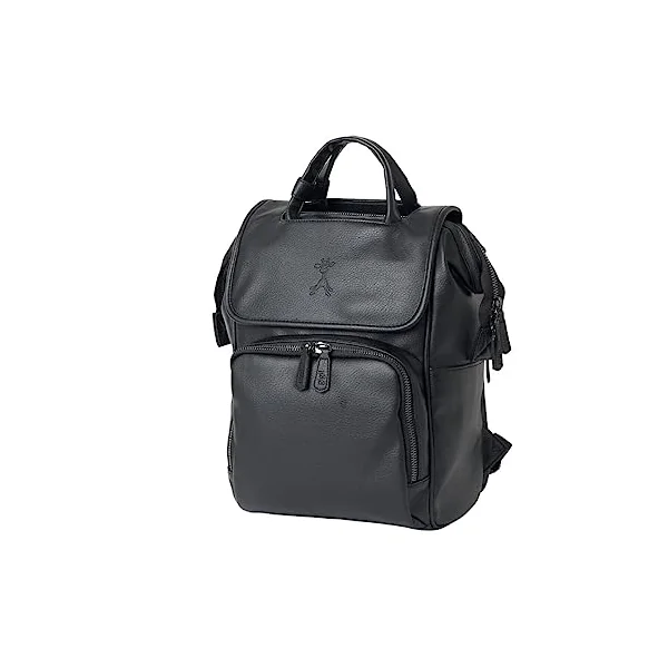 Changing Backpack, Changing Bag, Diaper Backpack, Diaper Bag, Hopsital Bag, Faux Leather, Vegan Leather, Baby Bag, BOUNTY - Black