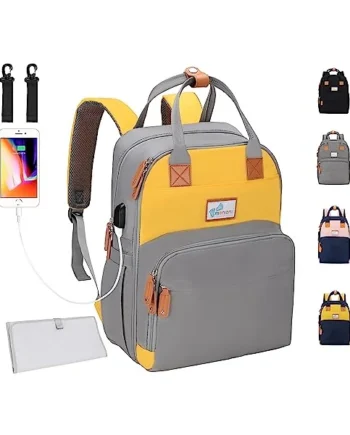 Changing Bag Backpack with Stroller Straps - Diaper Bag Nappy Changing Bags with Mat Toddler Backpack Maternity Hospital Bag Gift for Mom
