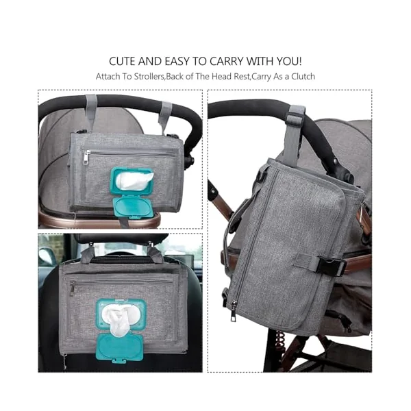 Changing Mat Portable Convenient | Changing Station Travel Diaper Change Mat for Car Seats, Bags, Strollers, Nurseries, Cribs, High Chairs, Playards