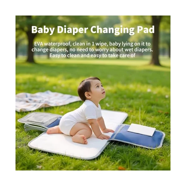 Changing Mat, Waterproof Nappy Changing Mat, Reusable Changing Mat, Travel Accessories for Children's Room, Nursery, Hospital, Travel
