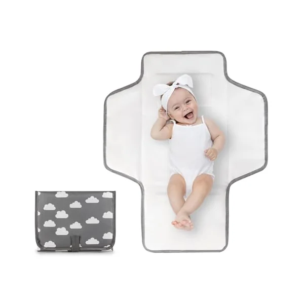Changing Pad | Shower for Girls with Pillow | Foldable Waterproof Diaper | Changing Pad, Portable Mat for Girl & Boy
