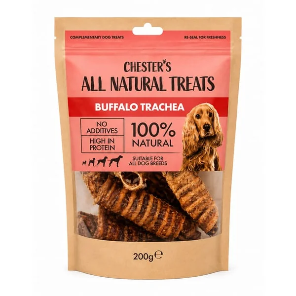 Chester's All Natural Treats Buffalo Trachea 200g