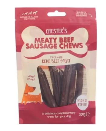 Chester's Meaty Sausage Chews 100g - Beef