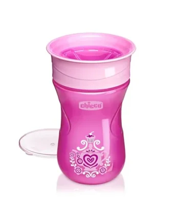 Chicco 360° Edge Trainer with Removable Transparent Membrane, Leak-Proof, Top Rack Dishwasher Safe, Open Cup Training, Easy to Hold with Ergonomic