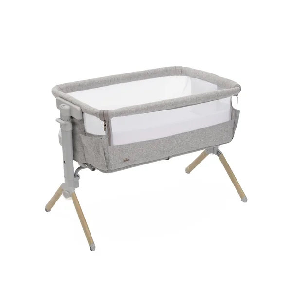 Chicco Next2Me Bedside Crib from birth up to 6 months, Co-sleeping crib with Motion Sensor Light, Travel Bag, Adjustable Height, Storage Pockets and Mattress, Scandinavian, 07087142610930