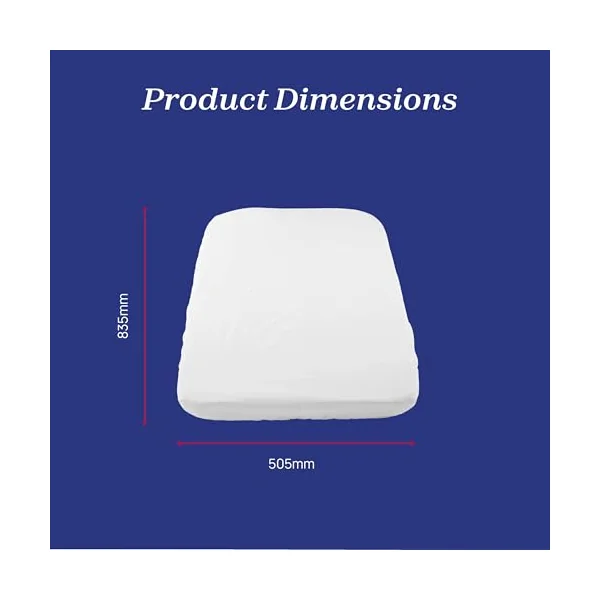 Chicco Next2Me Hygienic Terry Mattress Cover, Breathable Mattress Topper, Machine Washable, Compatible with Mattress Dimensions 50 x 110cm, White, 09010814330990