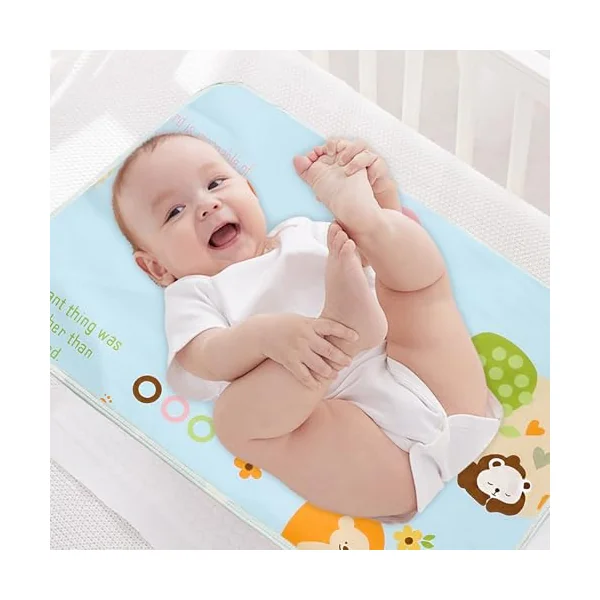 Child Changing Mat Breathable, Washable, Quilted, Absorbent, Waterproof | Travel Diaper Change Mat for Travel Stroller Car Seat Playroom Diaper Bag Childcare Necessities Shower Registry